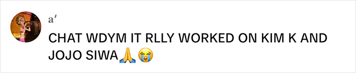 Text exchange discussing the impact of the celebrity "ignore list" on JoJo Siwa.