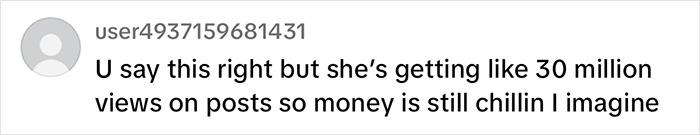 Comment discussing JoJo Siwa's views amid the celebrity ignore list trend.