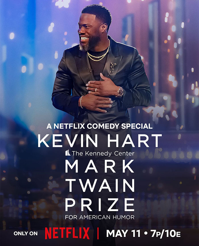 Kevin Hart - Mark Twain prize. Netflix comedy special cover