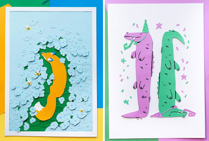 30 Colorful Layered Paper Illustrations By Sarah Capon
