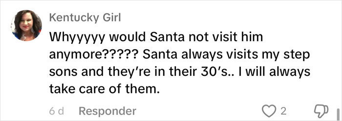 Mom Slammed For Saying Santa Visits Her "Little" Kids But Not Her Stepson Defends Herself