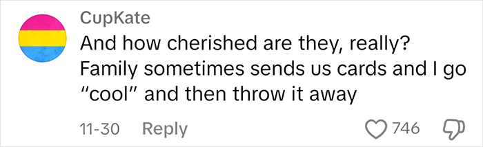 Social media comment on Christmas cards, questioning their value and impact. Social media comment on Christmas cards, questioning their value and impact.