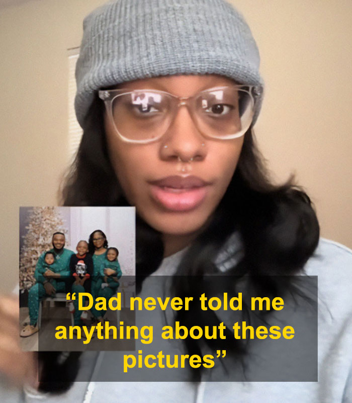 Woman reacts to son wearing different pyjamas in Christmas family photos, addressing controversy with a statement. Woman reacts to son wearing different pyjamas in Christmas family photos, addressing controversy with a statement.