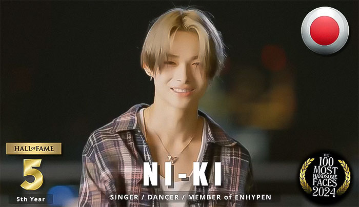 Ni-Ki from Enhypen, featured as one of 2024's most handsome men by The Independent Critics.