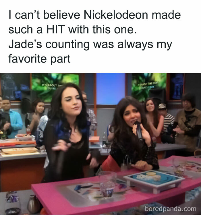 Two characters performing in a lively scene from a nostalgic childhood show, capturing a memorable TV moment.