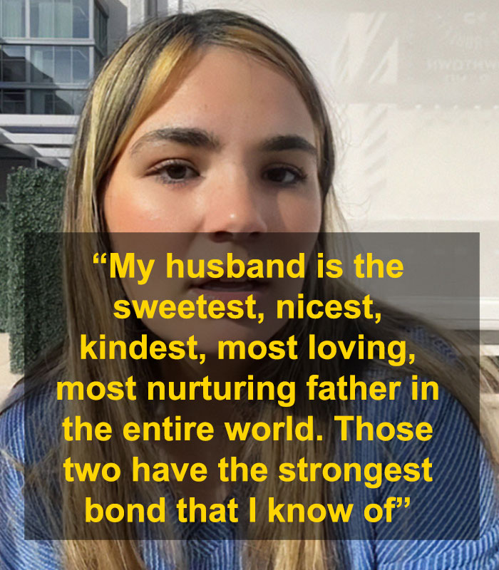 Momfluencer discusses husband's nurturing bond, addressing controversy.