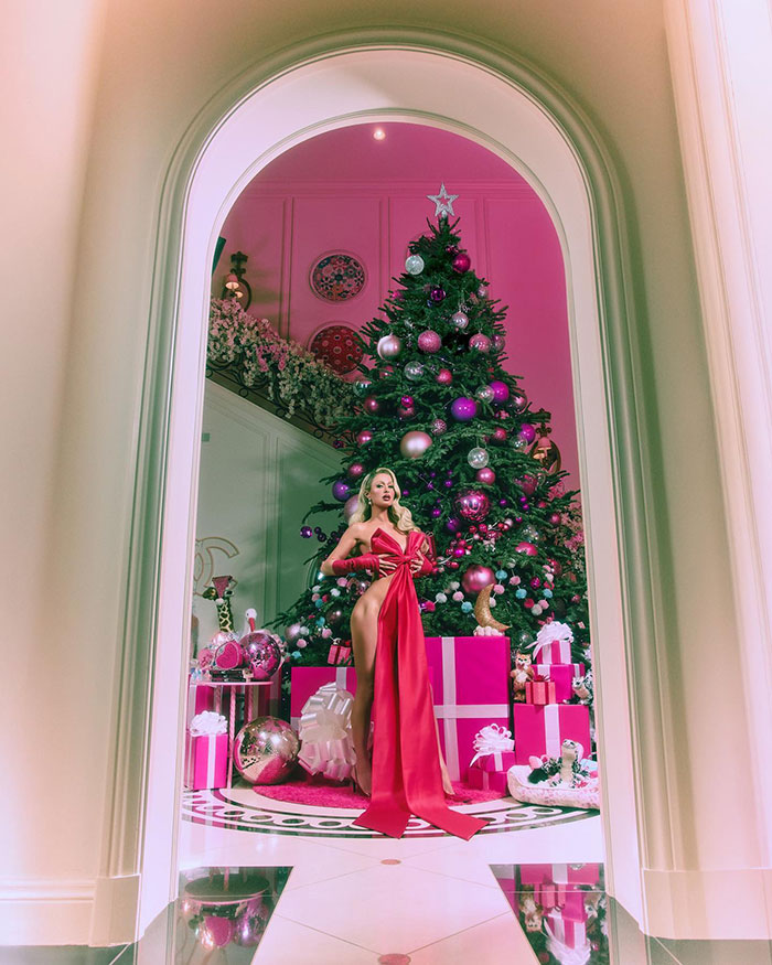 "Inappropriate": Paris Hilton Slammed For Wearing Nothing But A Bow For Christmas