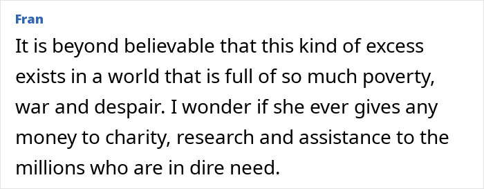 Opinion criticizing Dubai housewife's materialistic Christmas gift display amid global poverty and need.