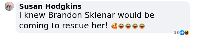 Brandon Sklenar receives support comment with affectionate emojis in a social media post. Brandon Sklenar receives support comment with affectionate emojis in a social media post.