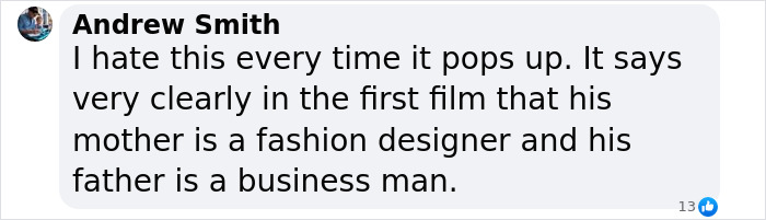 Comment discussing theories about the dad's mansion in "Home Alone.