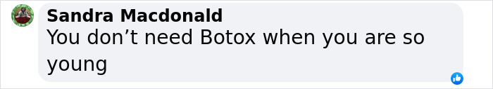 Comment discussing Botox usage in relation to youth.