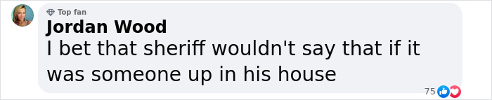 Commenter expresses opinion on sheriff's handling of squatter incident. Commenter expresses opinion on sheriff's handling of squatter incident.