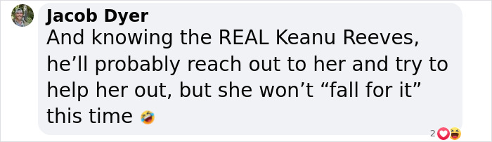 "No Sympathy": Internet Divided As 67-Year-Old Woman Loses Life Savings To Keanu Reeves Romance Scam "No Sympathy": Internet Divided As 67-Year-Old Woman Loses Life Savings To Keanu Reeves Romance Scam