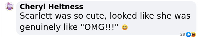 Comment about Colin Jost reading jokes on Scarlett Johansson, with reactions described as "OMG!" and laughing emoji.