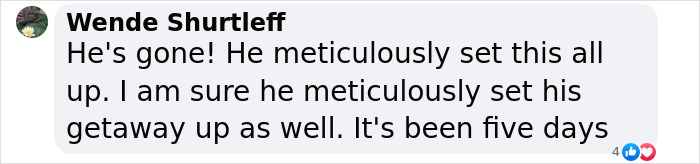 Comment discussing meticulous planning of UnitedHealthcare CEO's assassin escape in text format. Comment discussing meticulous planning of UnitedHealthcare CEO's assassin escape in text format.