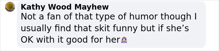 A comment on Colin Jost's humor about Scarlett Johansson from a user expressing mixed feelings.