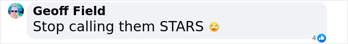 Commenter Geoff Field criticizing use of "star" for young adult celebrity. Commenter Geoff Field criticizing use of "star" for young adult celebrity.