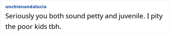 A comment criticizing a situation involving a single mother, sister, and Christmas, expressing pity for the kids.