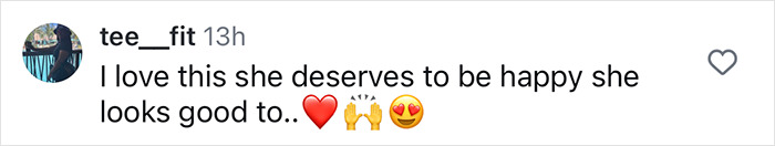 Instagram comment expressing support and happiness with heart and smile emojis. Instagram comment expressing support and happiness with heart and smile emojis.