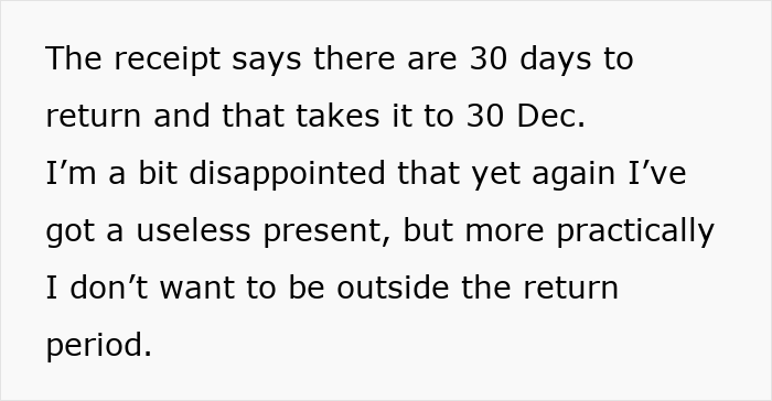 Wife Finds Husband's Christmas Gift, Feels Let Down: "Yet Again I&rsquo;ve Got A Useless Present"