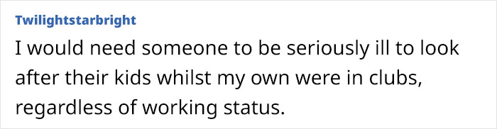 Text exchange about refusing to watch sister-in-law&rsquo;s kids, mentioning serious illness as a condition.