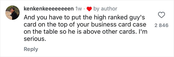 Comment about Japan's work rules highlighting business card etiquette. Comment about Japan's work rules highlighting business card etiquette.