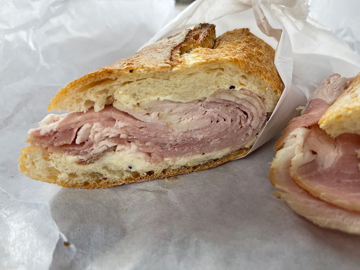 Ham sandwich as an unexpected Christmas present ruining holiday spirit.