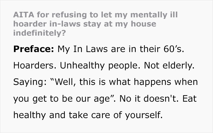"Yes, Maggots": SIL Refuses To House Hoarder In-Laws After They Lose Their Home "Yes, Maggots": SIL Refuses To House Hoarder In-Laws After They Lose Their Home