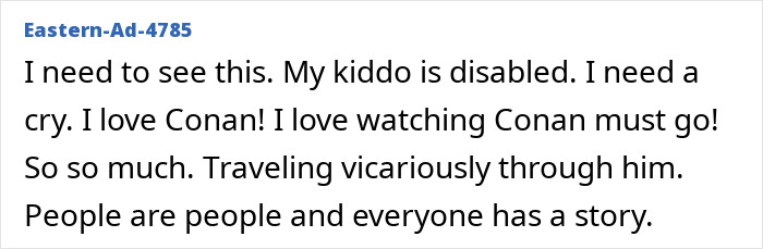 Text expressing excitement about Conan's new film at Sundance.