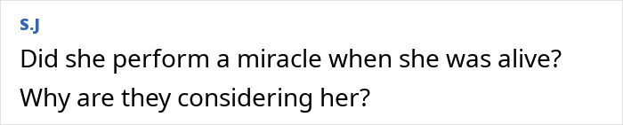 Text conversation about a "Wild Child" actress turned nun being considered for sainthood, discussing miracles. Text conversation about a "Wild Child" actress turned nun being considered for sainthood, discussing miracles.