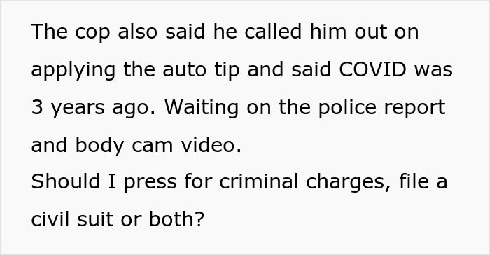 Text about police involvement and auto tip dispute after a bartender attack incident.