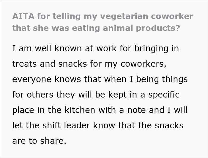 Woman Steals Coworker&rsquo;s Snack Without Checking The Label, Then Accuses Her Of Making Her Eat Meat