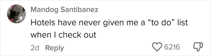 Comment questioning Airbnb guest responsibilities with 6,216 likes.