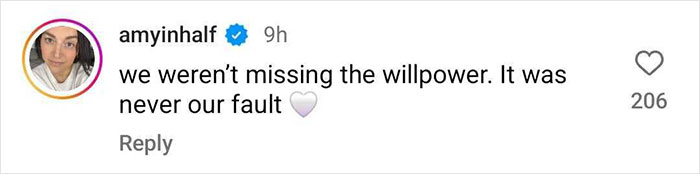 Instagram comment about willpower and self-blame, related to Oprah's truth on thin people and Ozempic. Instagram comment about willpower and self-blame, related to Oprah's truth on thin people and Ozempic.