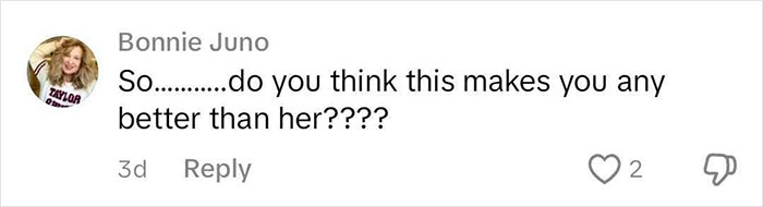 Comment questioning someone's comparison to Blake Lively's high school experience.