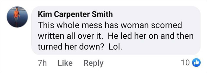 "Comment discussing text exchanges between Blake Lively and Justin Baldoni, describing them as a mess involving a woman scorned.