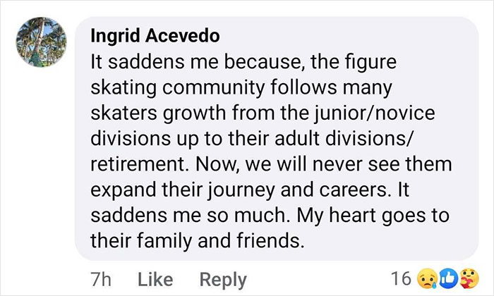 Comment expressing sadness for child skating duo, victims of D.C. crash, mentioning the skating community's support. Comment expressing sadness for child skating duo, victims of D.C. crash, mentioning the skating community's support.