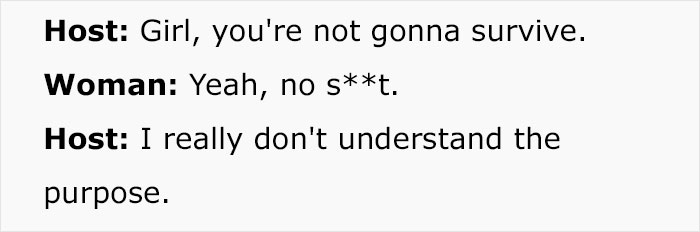 Host and woman discuss survival and purpose, focusing on mental health reasons for not getting a job. Host and woman discuss survival and purpose, focusing on mental health reasons for not getting a job.