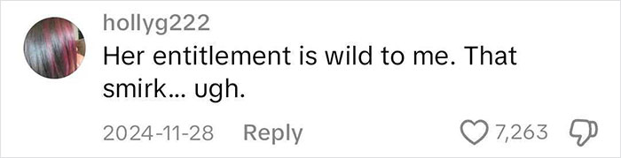 Social media comment criticizing a woman's refusal to work due to mental health. Social media comment criticizing a woman's refusal to work due to mental health.