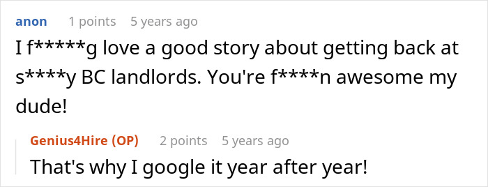 Reddit comments about revenge on apartment scammers, applauded by victims. Reddit comments about revenge on apartment scammers, applauded by victims.