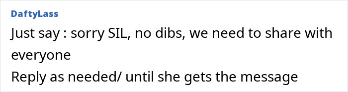 SIL Refuses To Spend A Dime, Thinks Everyone Else’s Stuff Is Up For Grabs, And Keeps Claiming Everything SIL Refuses To Spend A Dime, Thinks Everyone Else’s Stuff Is Up For Grabs, And Keeps Claiming Everything