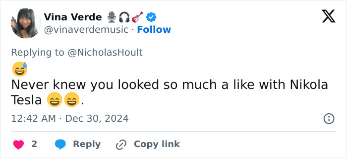 Nicholas Hoult Makes Fun Of Elon Musk’s Nikola Tesla Post Featuring Him: "You Cooked Here" Nicholas Hoult Makes Fun Of Elon Musk’s Nikola Tesla Post Featuring Him: "You Cooked Here"