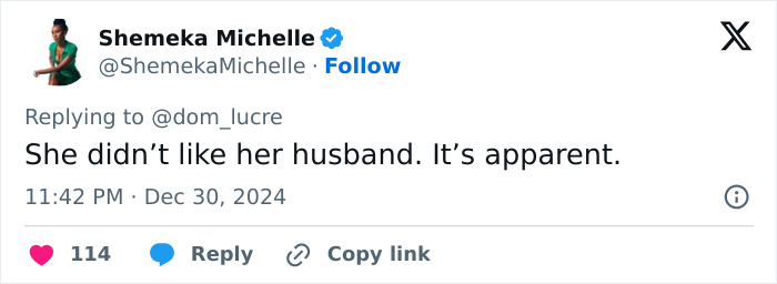 Tweet from Shemeka Michelle commenting on wife kissing singer on stage.