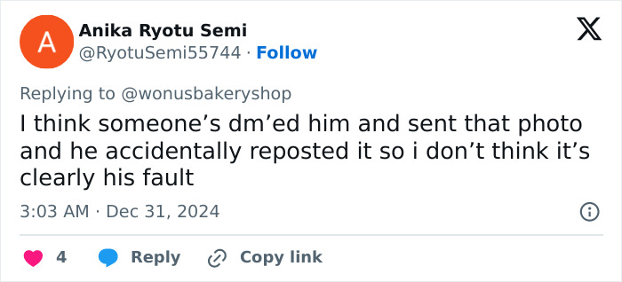 Social media comment regarding Squid Game actor's apology after sharing inappropriate content. Social media comment regarding Squid Game actor's apology after sharing inappropriate content.