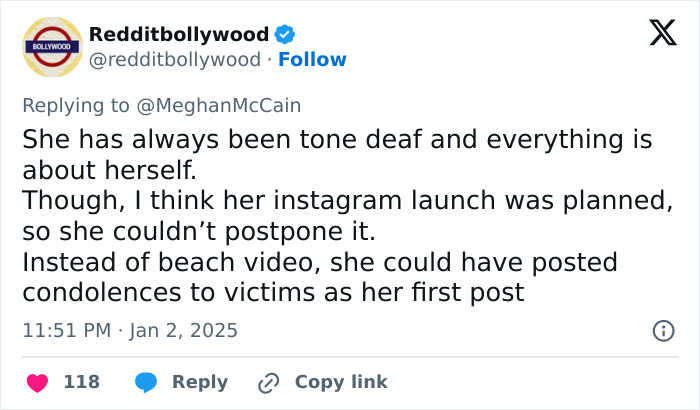 Reddit post criticizing Meghan Markle&rsquo;s lifestyle series as tone deaf, suggesting lack of empathy in her actions.