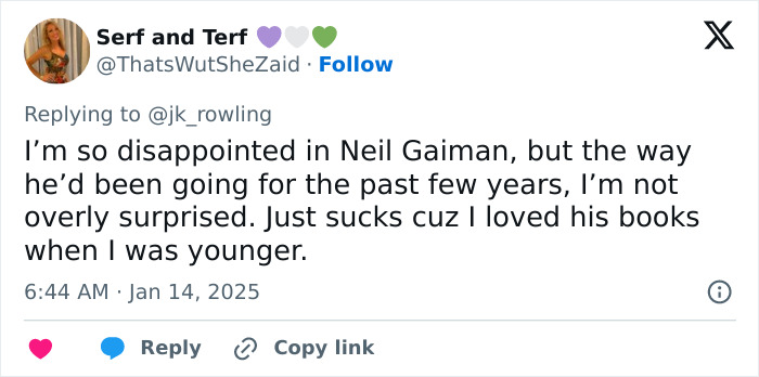 "I'm Horrified": People React To Neil Gaiman's Abuse Allegations As J.K. Rowling Speaks Out "I'm Horrified": People React To Neil Gaiman's Abuse Allegations As J.K. Rowling Speaks Out