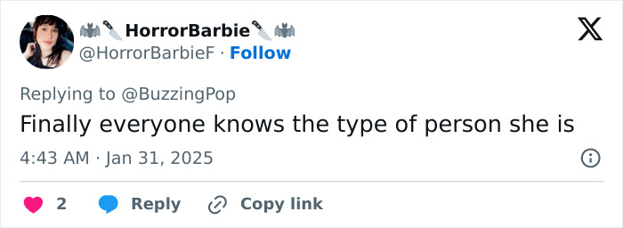 Tweet discussing scandal involving a transgender Oscar nominee over resurfaced posts.