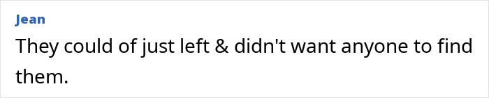 "Comment discussing theories about sisters who disappeared after night walk, suggesting they left voluntarily.