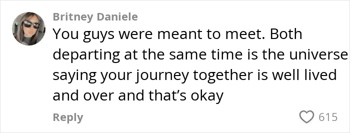 Comment about woman saying farewell to mailman, discussing their meaningful journey together and parting ways. Comment about woman saying farewell to mailman, discussing their meaningful journey together and parting ways.
