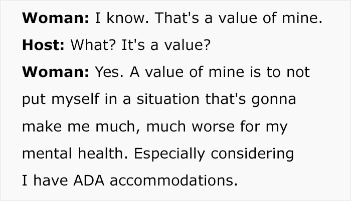 Text exchange discussing mental health reasons for not getting a job. Text exchange discussing mental health reasons for not getting a job.